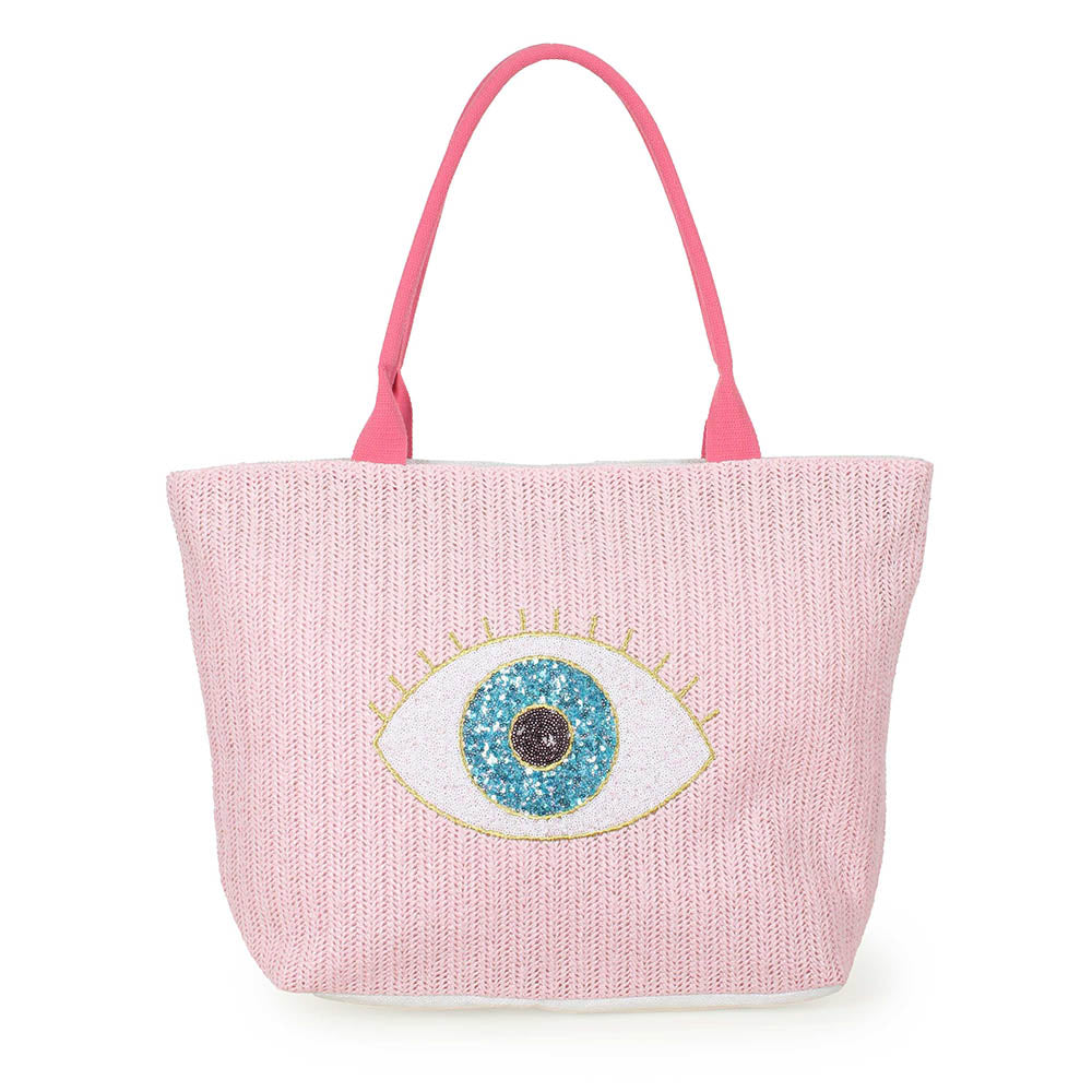 Evil Eye Sequins Tote Bag