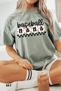 Baseball Checkered Mama Shirt