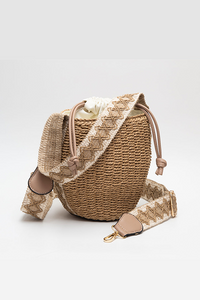 Straw Rope Bucket Bag / Crossbody Bag