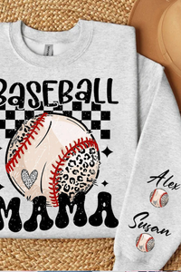 Baseball Mama Personalized On Sleeve