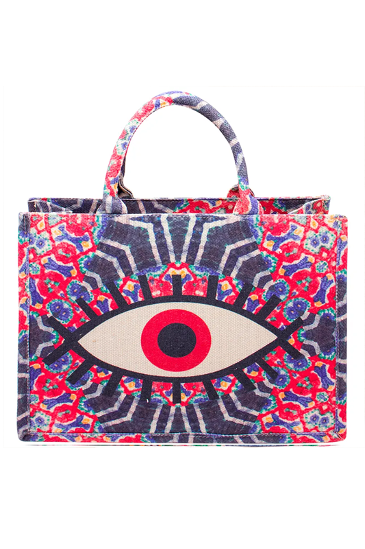 Evil Eye Print Tote Bag