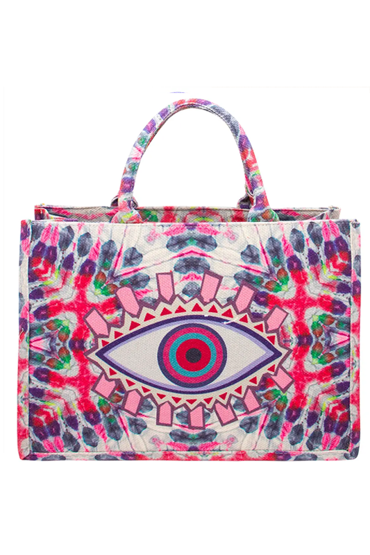 Colorful Evil Eye Tote Bag