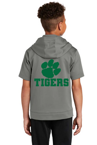 Youth Sport-Wick Fleece Short Sleeve Hooded Pullover