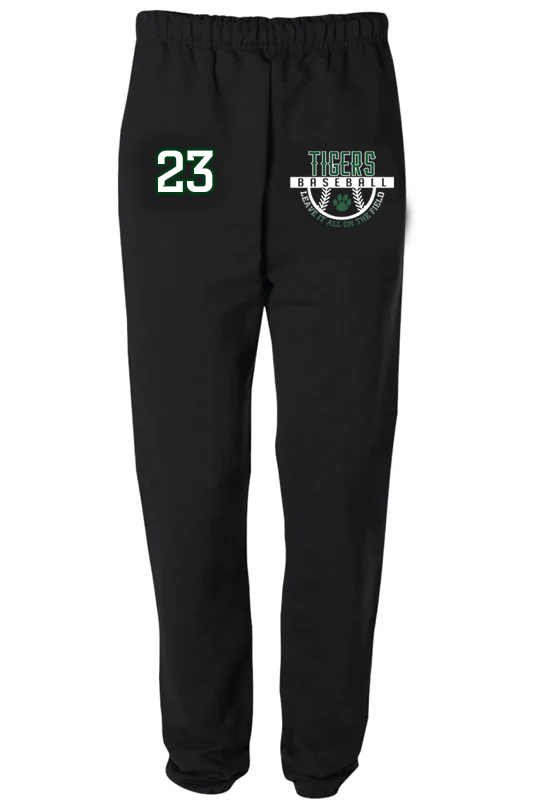 Youth Athletic Tigers Sweatpants - Black